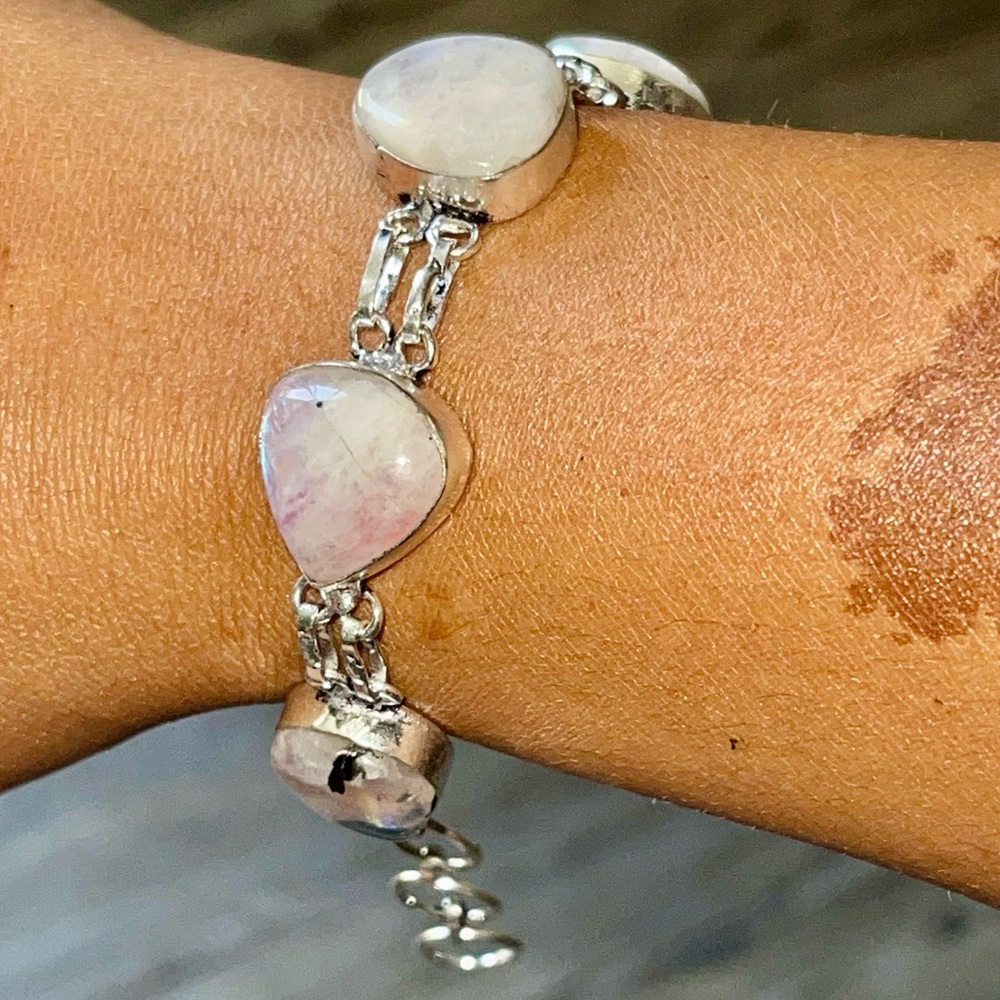Rainbow Moonstone Bracelet 7” - 8”